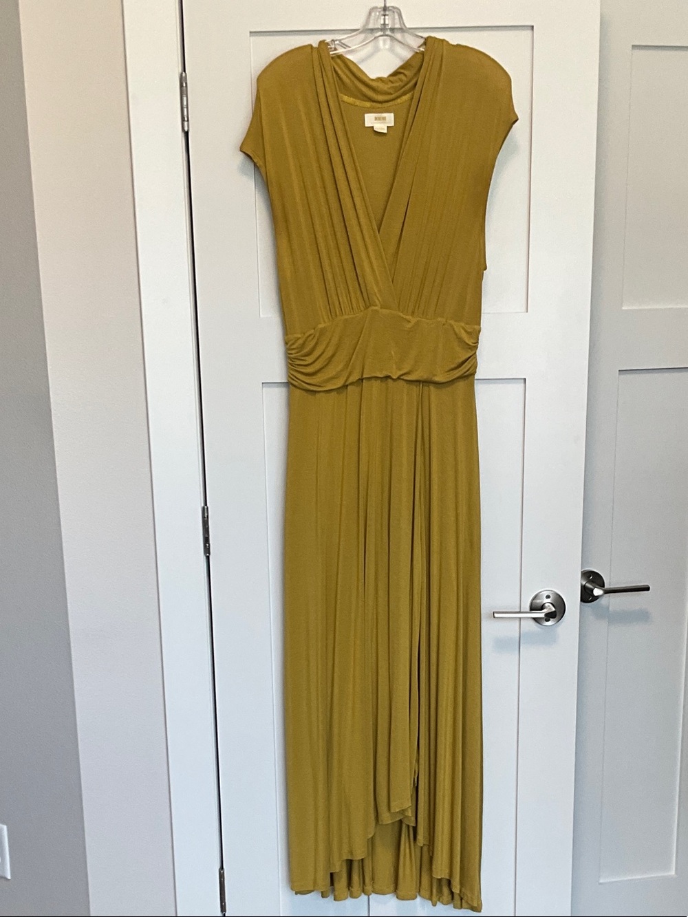 Maeve Mustard Wrap Maxi Dress